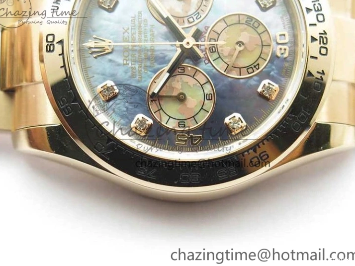 MiroTime 0330 Daytona 116520 RG UBF Best Edition Ice Blue MOP Crystal Markers Dial on RG Bracelet A Classic 2941